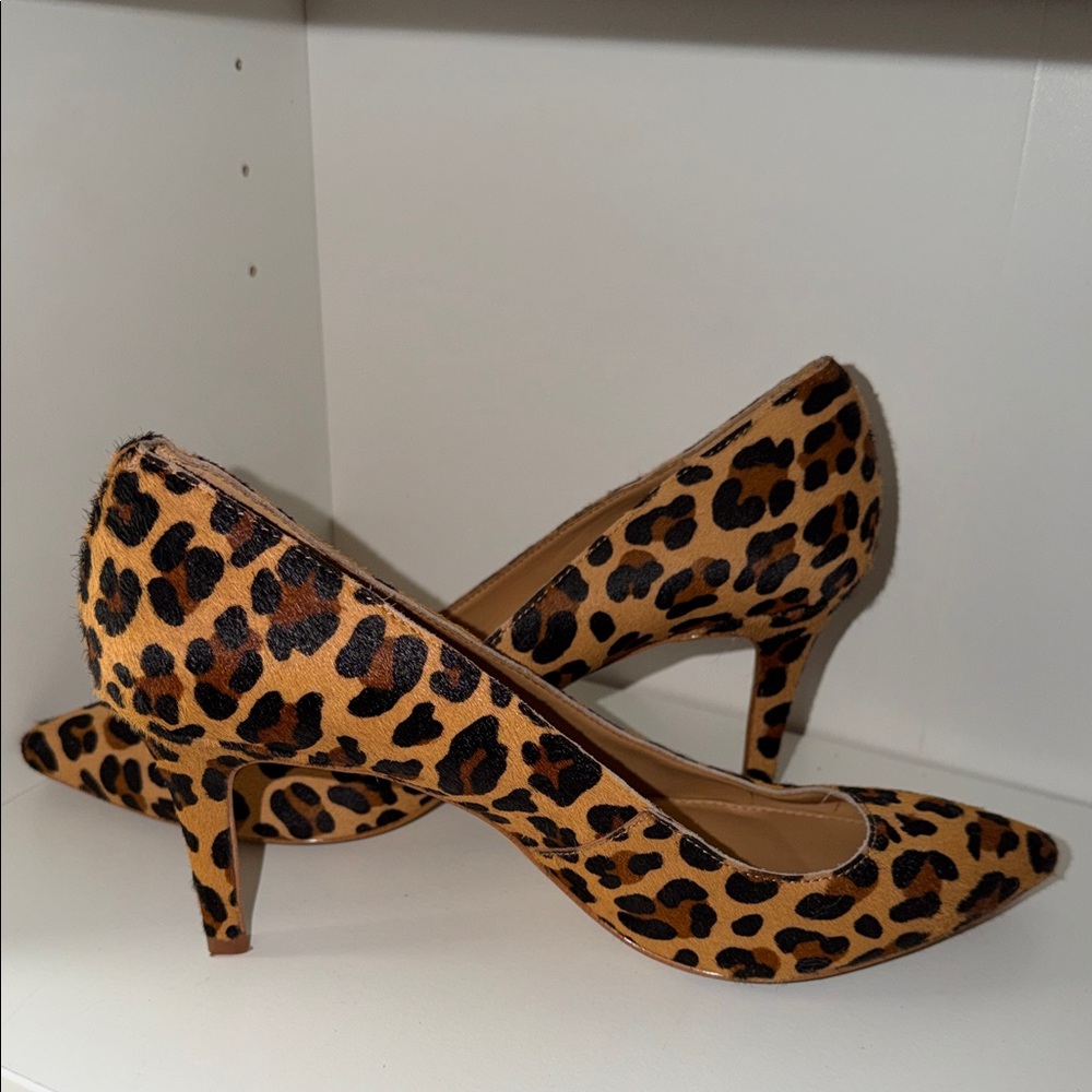 J. Crew Animal Print Heels Pointed Toe Heels | Chic Evening Statement